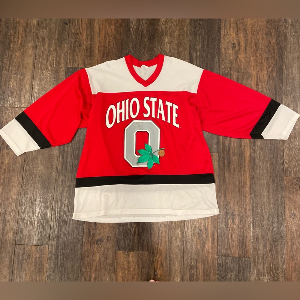 SOLD! Vintage Ohio State University hockey jersey off the bench Xl
